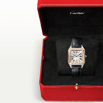 Santos-Dumont Small & 18ct Pink Gold Steel Strap Watch - Image 4