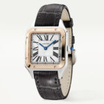 Santos-Dumont Small & 18ct Pink Gold Steel Strap Watch - Image 6